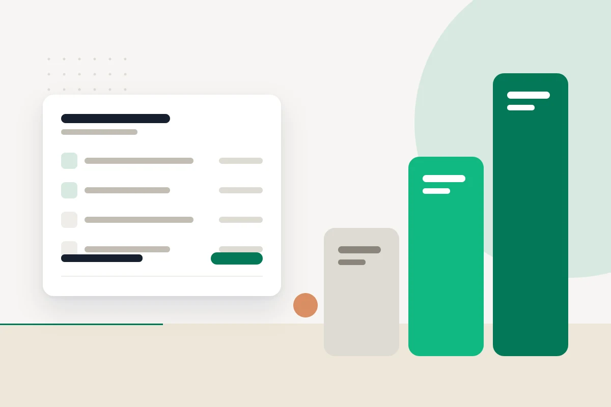 Minimal visual of website budgeting, an estimate, and a clear page structure.