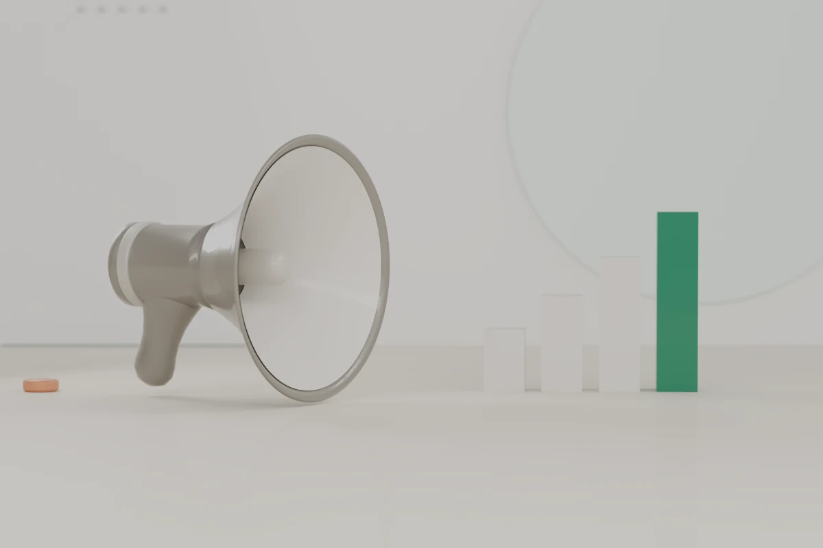Minimalist illustration of Google and Meta advertising: a search ad, targeting, and conversion tracking.