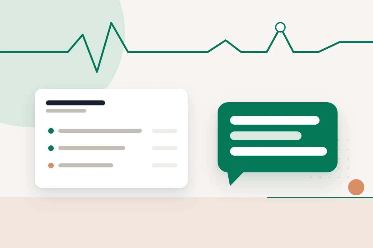 Minimal visual of technical website support, content blocks, and chatbot knowledge base work.