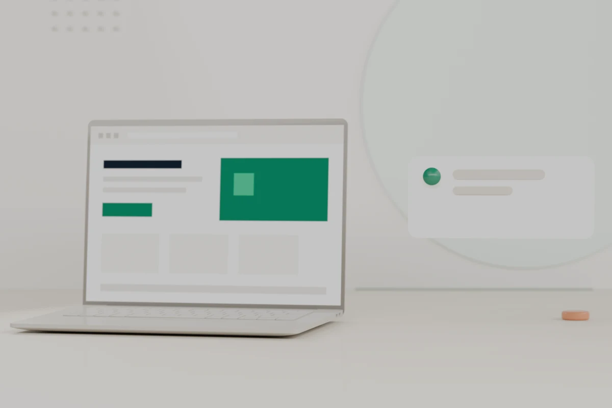 Minimal visual of a website and mobile enquiry path for an owner-led service business.